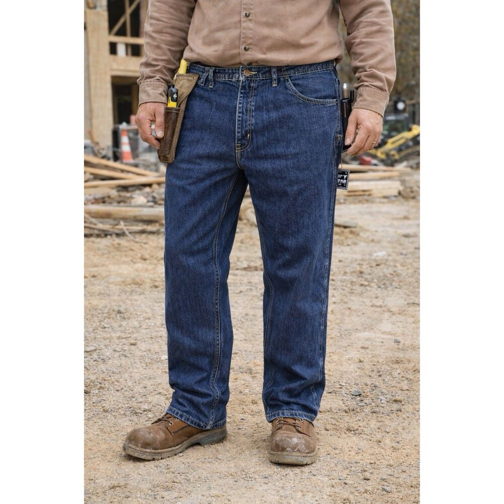 NEW KEY FR Flame Resistant Jeans Mens Size 48 Blue Workwear Denim Dungaree